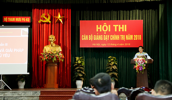 Bộ Tham mưu Quân chủng Phòng không - Không quân tổ chức Hội thi cán bộ giảng dạy chính trị năm 2018