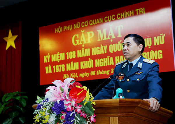 Hội Phụ nữ Cơ quan Cục Chính trị tổ chức gặp mặt cán bộ, nhân viên nữ nhân kỷ niệm 108 năm ngày Quốc tế Phụ nữ 8-3 và 1978 năm Khởi nghĩa Hai Bà Trưng
