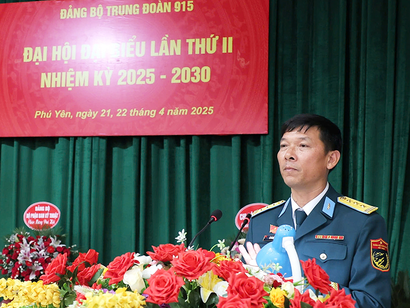 Đảng bộ Trung đoàn 915 tổ chức thành công Đại hội đại biểu Đảng bộ nhiệm kỳ 2025-2030