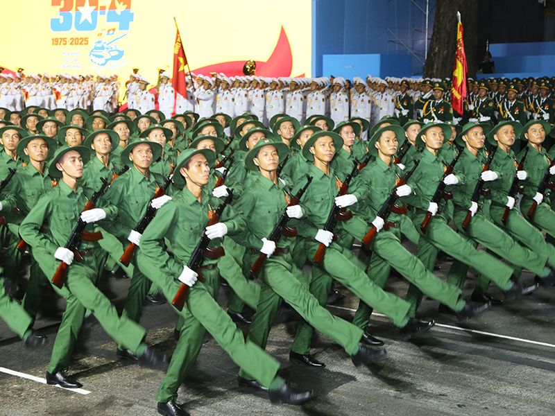 Tổng hợp luyện lần thứ tư các lực lượng diễu binh, diễu hành