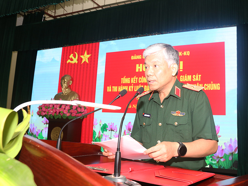 Đảng ủy Quân chủng Phòng không-Không quân tổ chức Hội nghị tổng kết công tác kiểm tra, giám sát và thi hành kỷ luật đảng trong Đảng bộ Quân chủng nhiệm kỳ 2020 - 2025