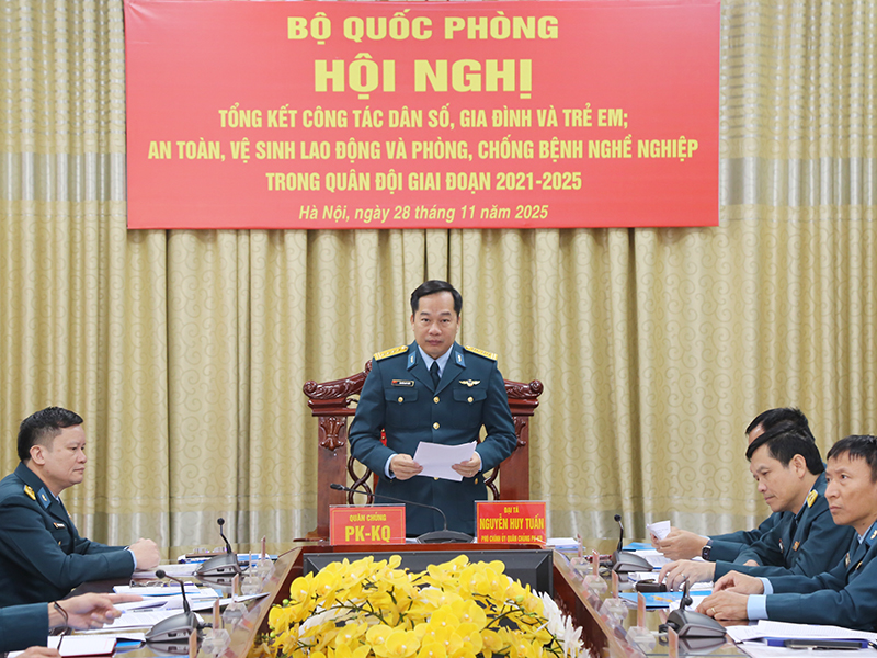 Bộ Quốc phòng tổng kết công tác Dân số, gia đình và Trẻ em; an toàn, vệ sinh lao động và phòng, chống bệnh nghề nghiệp trong Quân đội giai đoạn 2021 - 2025