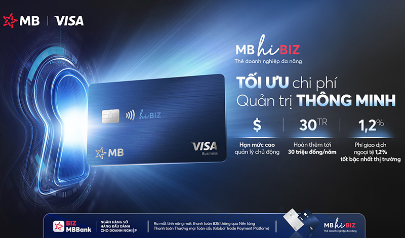 MB giới thiệu thẻ doanh nghiệp MB Hi BIZ thông minh: Quản trị tinh gọn, giao thương quốc tế