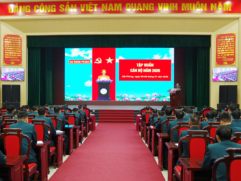 Sư đo&agrave;n 363 tổ chức tập huấn c&aacute;n bộ năm 2026