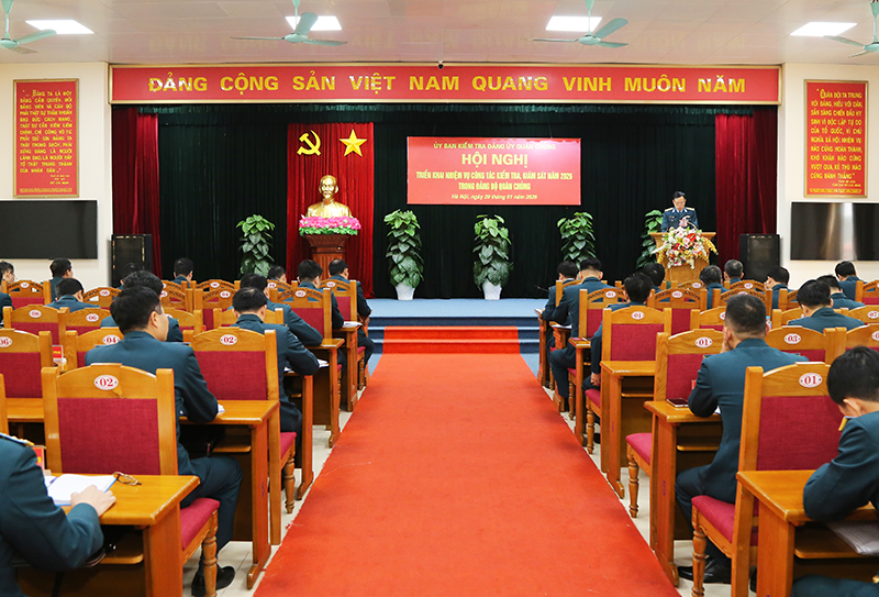 Ủy ban Kiểm tra Đảng ủy Qu&acirc;n chủng Ph&ograve;ng kh&ocirc;ng - Kh&ocirc;ng qu&acirc;n tổ chức Hội nghị triển khai nhiệm vụ c&ocirc;ng t&aacute;c kiểm tra, gi&aacute;m s&aacute;t năm 2026