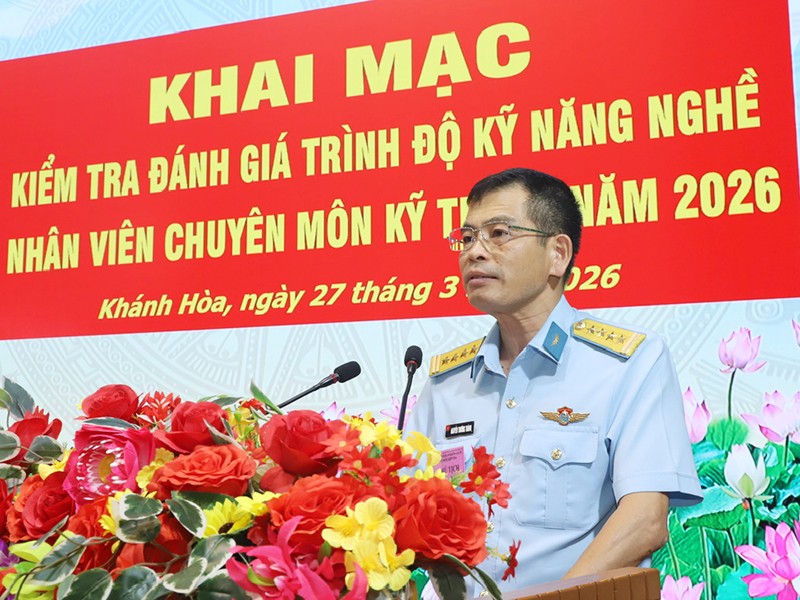 Trường Sĩ quan Kh&ocirc;ng qu&acirc;n khai mạc kiểm tra, đ&aacute;nh gi&aacute; tr&igrave;nh độ kỹ năng nghề nh&acirc;n vi&ecirc;n chuy&ecirc;n m&ocirc;n kỹ thuật năm 2026