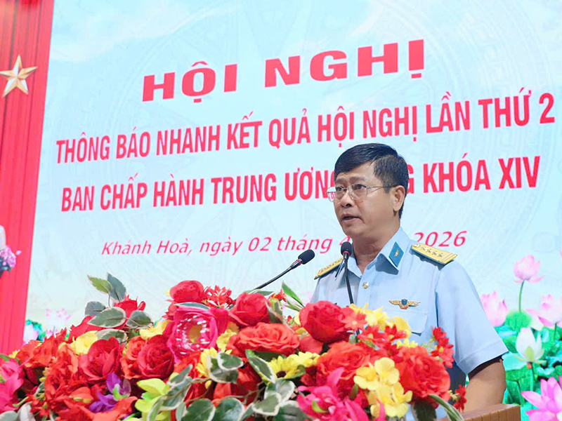 Thường vụ Đảng ủy Trường Sĩ quan Không quân thông báo nhanh kết quả Hội nghị lần thứ 2 Ban Chấp hành Trung ương Đảng khóa XIV