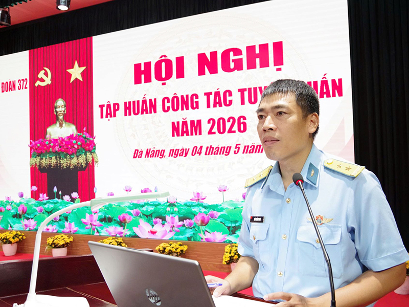 Sư đo&agrave;n 372 tổ chức Hội nghị tập huấn c&ocirc;ng t&aacute;c tuy&ecirc;n huấn năm 2026