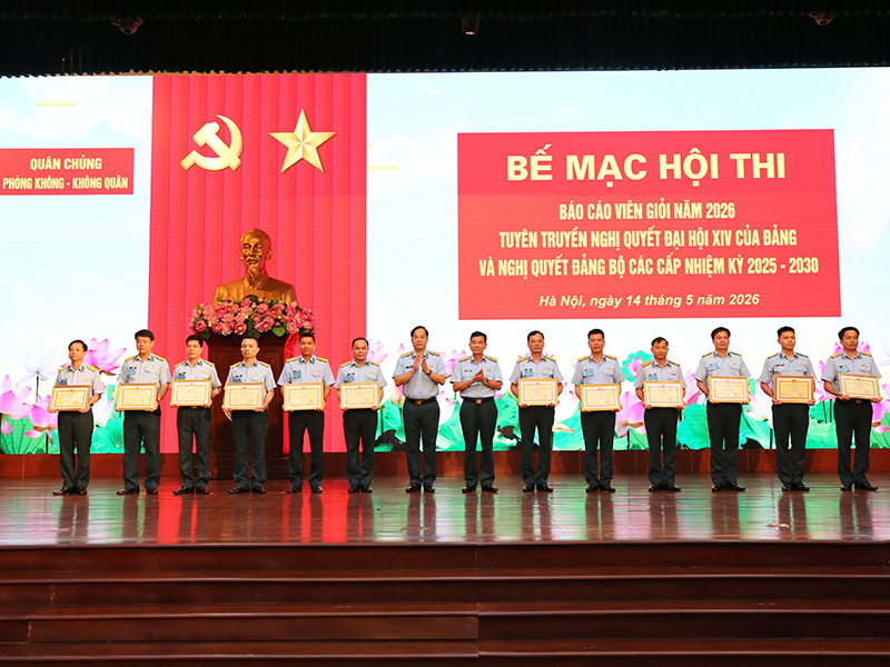 Qu&acirc;n chủng Ph&ograve;ng kh&ocirc;ng - Kh&ocirc;ng qu&acirc;n tổ chức Bế mạc Hội thi B&aacute;o c&aacute;o vi&ecirc;n giỏi năm 2026