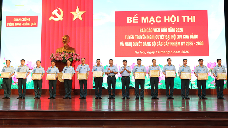 Qu&acirc;n chủng Ph&ograve;ng kh&ocirc;ng - Kh&ocirc;ng qu&acirc;n tổ chức Bế mạc Hội thi B&aacute;o c&aacute;o vi&ecirc;n giỏi năm 2026