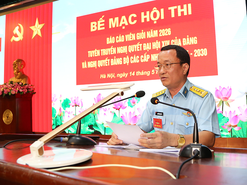 Qu&acirc;n chủng Ph&ograve;ng kh&ocirc;ng - Kh&ocirc;ng qu&acirc;n tổ chức Bế mạc Hội thi B&aacute;o c&aacute;o vi&ecirc;n giỏi năm 2026
