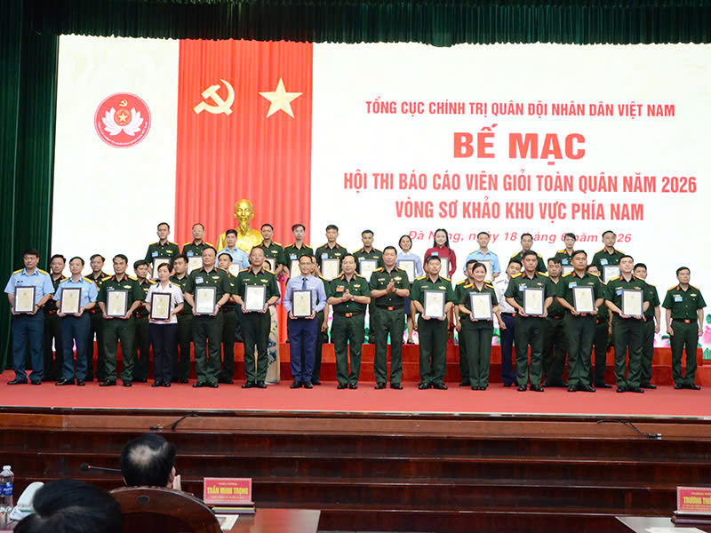 Qu&acirc;n chủng Ph&ograve;ng kh&ocirc;ng - Kh&ocirc;ng qu&acirc;n đạt giải cao trong Hội thi b&aacute;o c&aacute;o vi&ecirc;n giỏi cấp to&agrave;n qu&acirc;n năm 2026, v&ograve;ng sơ khảo khu vực ph&iacute;a Nam