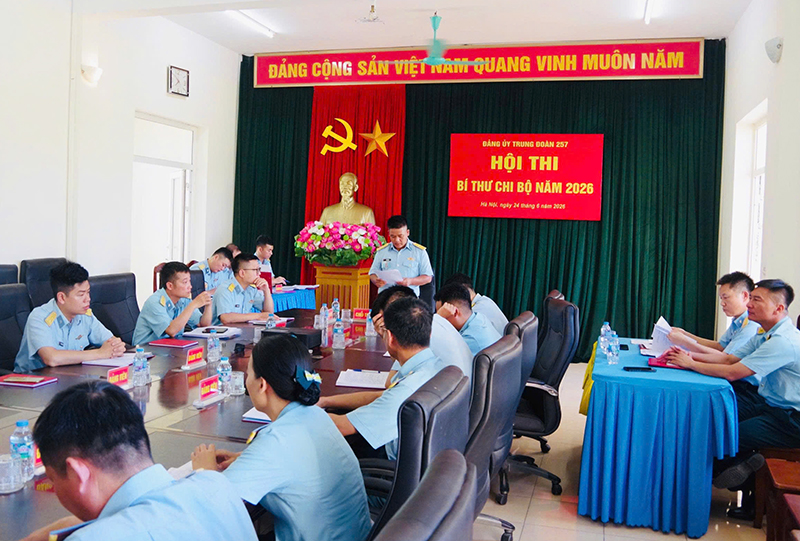 Đảng ủy Trung đo&agrave;n 257 tổ chức Hội thi B&iacute; thư chi bộ năm 2026