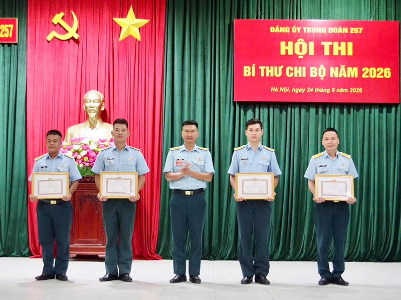 Đảng ủy Trung đo&agrave;n 257 tổ chức Hội thi B&iacute; thư chi bộ năm 2026