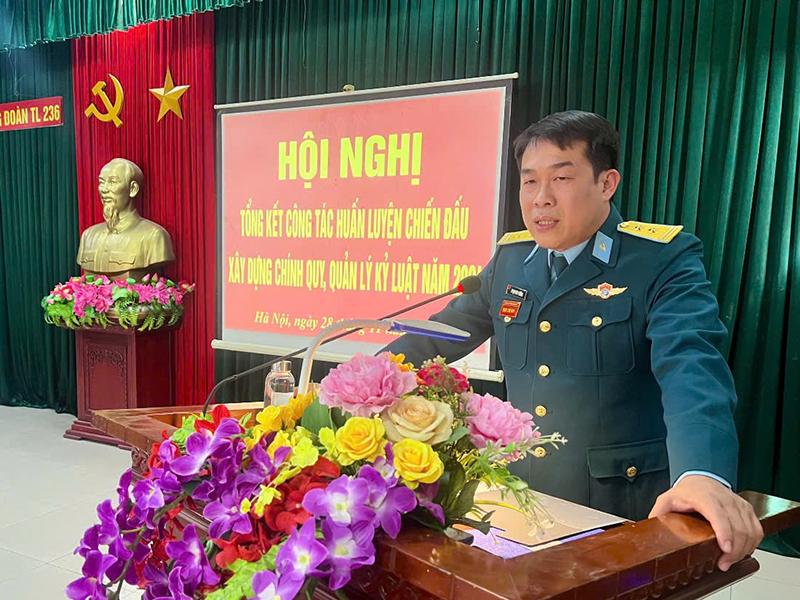 Trung đoàn 236 tổ chức Hội nghị tổng kết công tác huấn luyện chiến đấu, xây dựng chính quy, quản lý kỷ luật năm 2024
