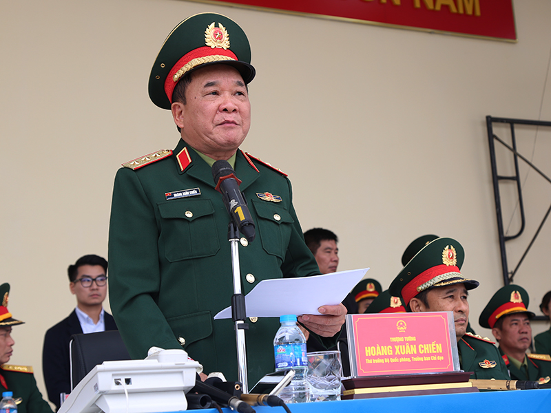 Thượng tướng Hoàng Xuân Chiến - Thứ trưởng Bộ Quốc phòng kiểm tra công tác chuẩn bị tổ chức Triển lãm Quốc phòng quốc tế Việt Nam 2024