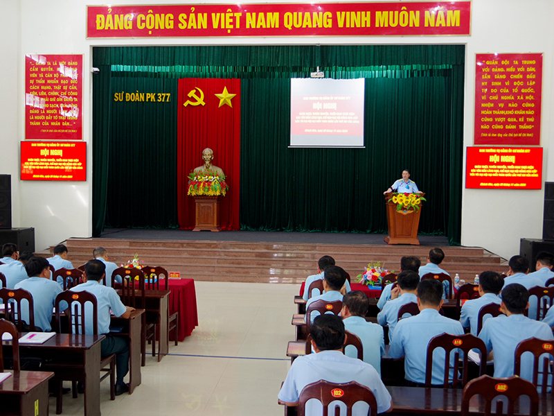 Sư đoàn 377 quán triệt, tuyên truyền, triển khai thực hiện các văn bản lãnh đạo, chỉ đạo đại hội đảng các cấp
