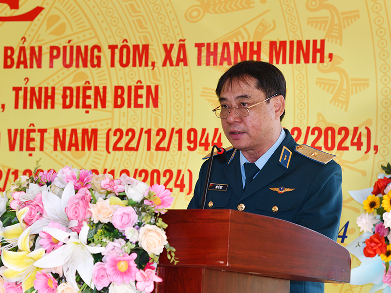 Quân chủng Phòng không - Không quân khánh thành và bàn giao Nhà văn hóa bản Púng Tôm, xã Thanh Minh, TP Điện Biên Phủ, tỉnh Điện Biên