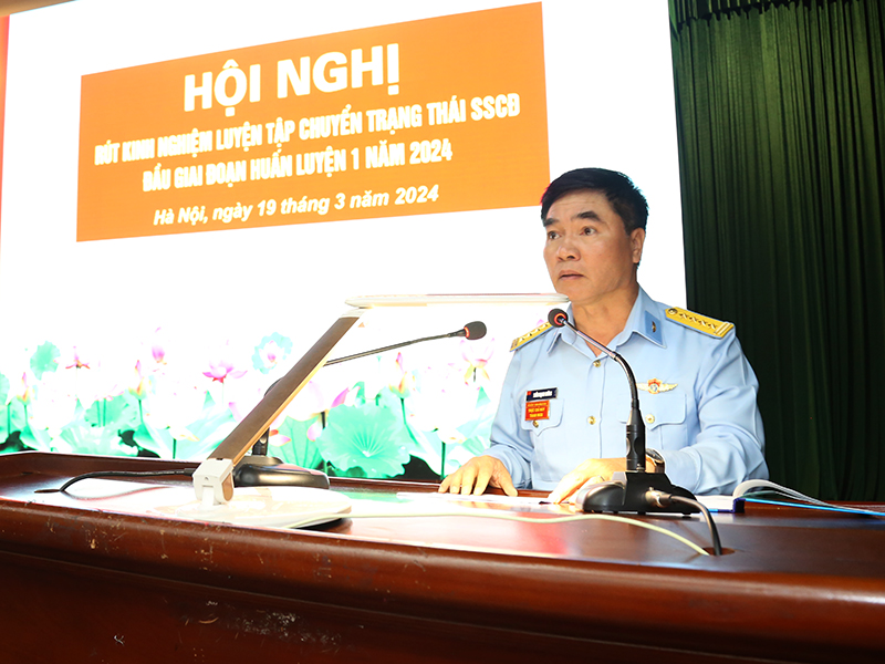 Quân chủng Phòng không - Không quân tổ chức Hội nghị rút kinh nghiệm luyện tập chuyển trạng thái sẵn sàng chiến đấu đầu giai đoạn huấn luyện 1 năm 2024
