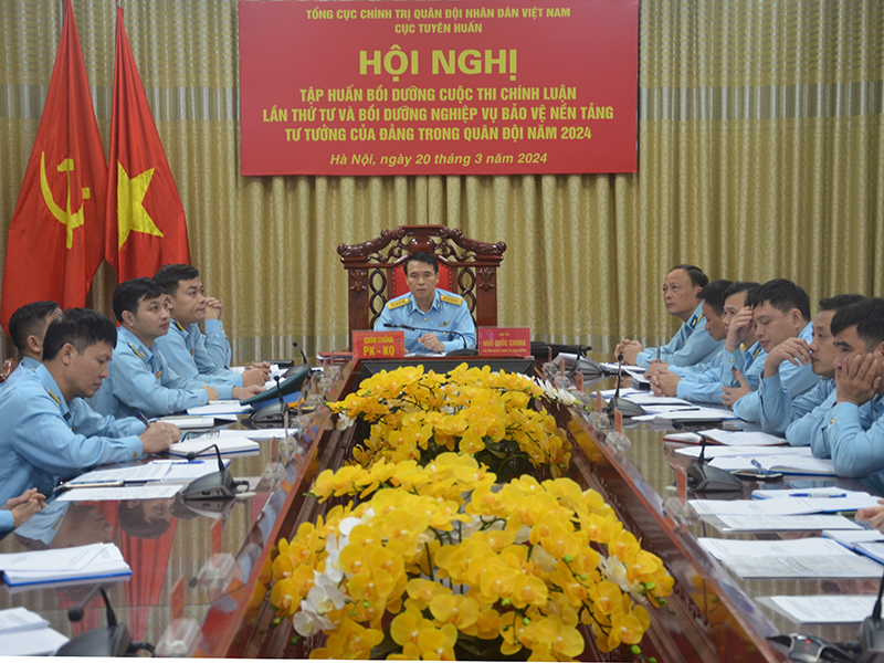 Tổng cục Chính trị QĐND Việt Nam tập huấn bồi dưỡng Cuộc thi chính luận lần thứ tư và bồi dưỡng nghiệp vụ bảo vệ nền tảng tư tưởng của Đảng trong Quân đội năm 2024