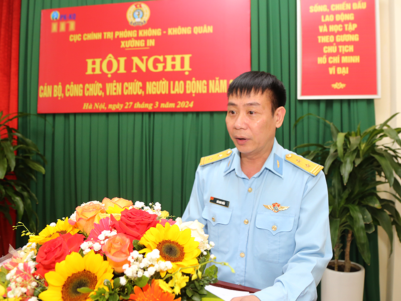 Xưởng in Phòng không - Không quân tổ chức Hội nghị Cán bộ, công chức, viên chức, người lao động năm 2024