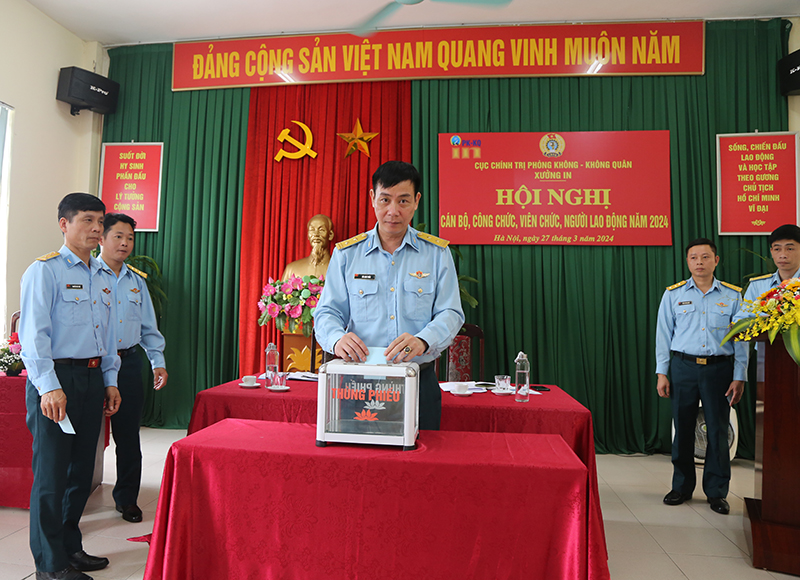 Xưởng in Phòng không - Không quân tổ chức Hội nghị Cán bộ, công chức, viên chức, người lao động năm 2024