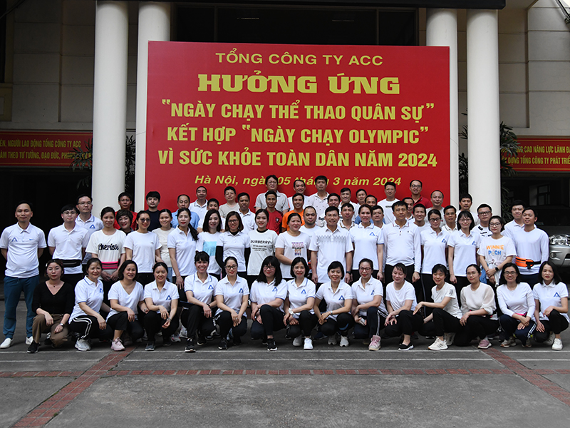 Tổng công ty ACC hưởng ứng “Ngày chạy thể thao quân sự” kết hợp “Ngày chạy Olympic” vì sức khỏe toàn dân