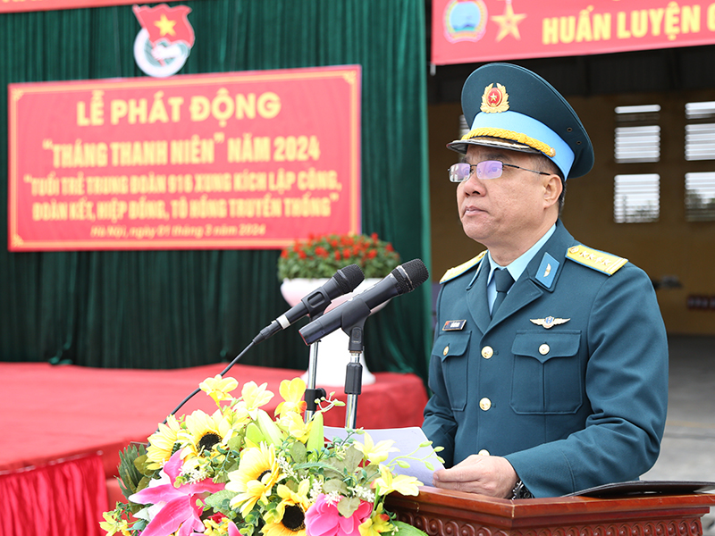 Trung đoàn 916 tổ chức Lễ phát động “Tháng Thanh niên” năm 2024