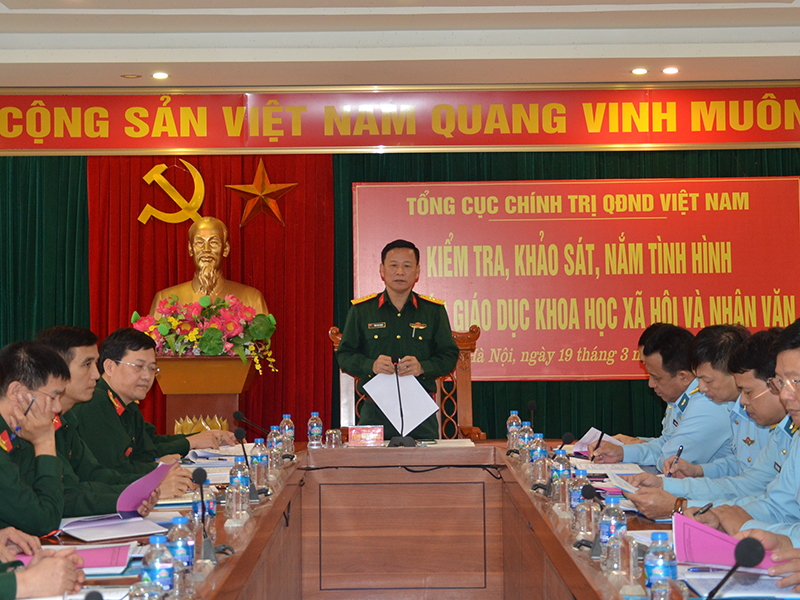 Tổng cục Chính trị QĐND Việt Nam kiểm tra, khảo sát, nắm tình hình công tác giáo dục Khoa học Xã hội và Nhân văn tại Trường Cao đẳng Kỹ thuật PK-KQ