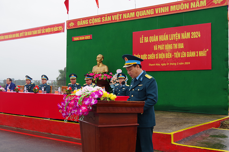 Các đơn vị trong Quân chủng Phòng không - Không quân tổ chức Lễ ra quân huấn luyện năm 2024