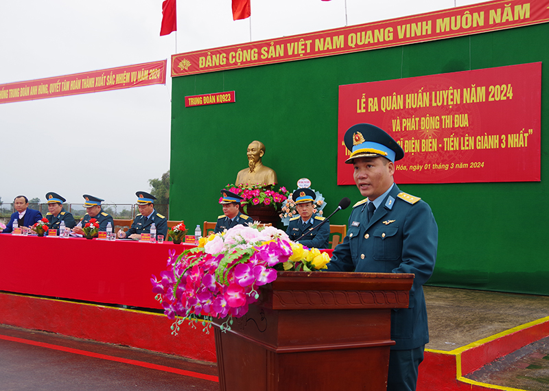 Các đơn vị trong Quân chủng Phòng không - Không quân tổ chức Lễ ra quân huấn luyện năm 2024