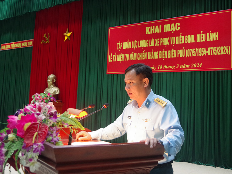 Quân chủng PK-KQ tổ chức Khai mạc tập huấn lực lượng lái xe phục vụ diễu binh, diễu hành kỷ niệm 70 năm Chiến thắng Điện Biên Phủ (7-5-1954 / 7-5-2024)