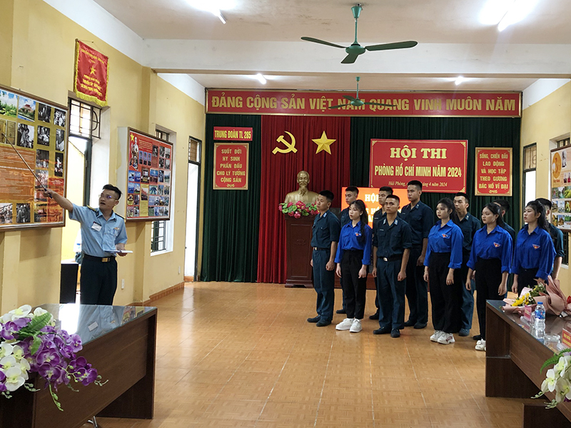 Trung đoàn 285 tổ chức Hội thi Phòng Hồ Chí Minh năm 2024