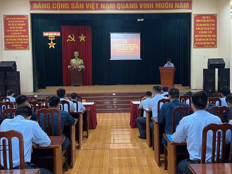 Các cơ quan, đơn vị Sư đoàn 363 tổ chức Lễ phát động phong trào thi đua “Cả nước thi đua xây dựng xã hội học tập, đẩy mạnh học tập suốt đời giai đoạn 2023- 2030”