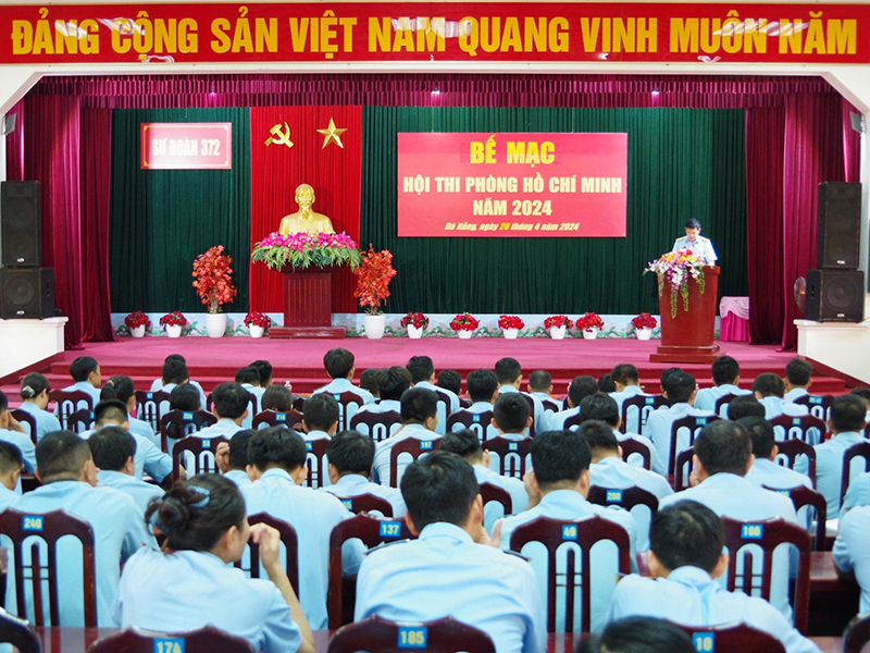 Sư đoàn 372 tổ chức Hội thi Phòng Hồ Chí Minh năm 2024