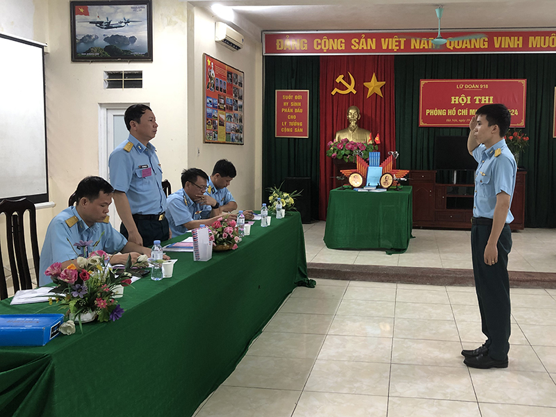 Lữ đoàn Không quân 918 tổ chức Hội thi Phòng Hồ Chí Minh năm 2024