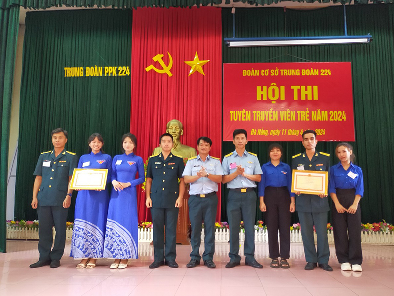 Đoàn cơ sở Trung đoàn 224 tổ chức Hội thi Tuyên truyền viên trẻ năm 2024