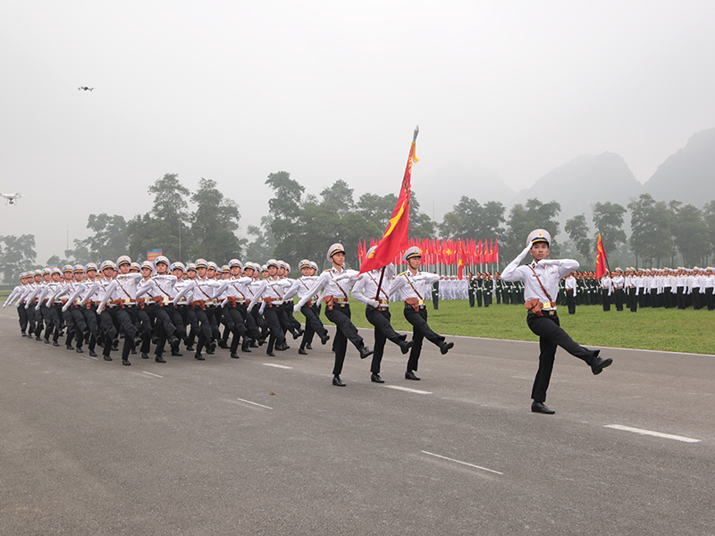 Hợp luyện các lực lượng vũ trang tham gia diễu binh, diễu hành kỷ niệm 70 năm Chiến thắng Điện Biên Phủ