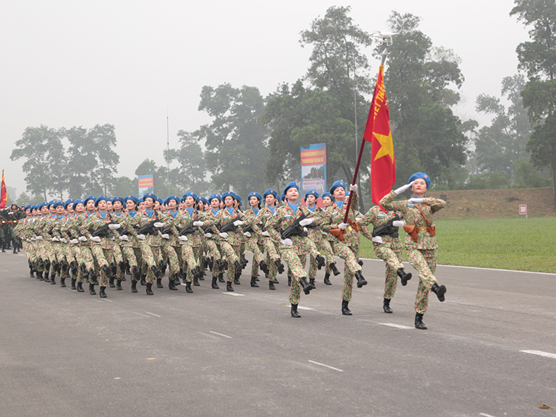 Hợp luyện các lực lượng vũ trang tham gia diễu binh, diễu hành kỷ niệm 70 năm Chiến thắng Điện Biên Phủ