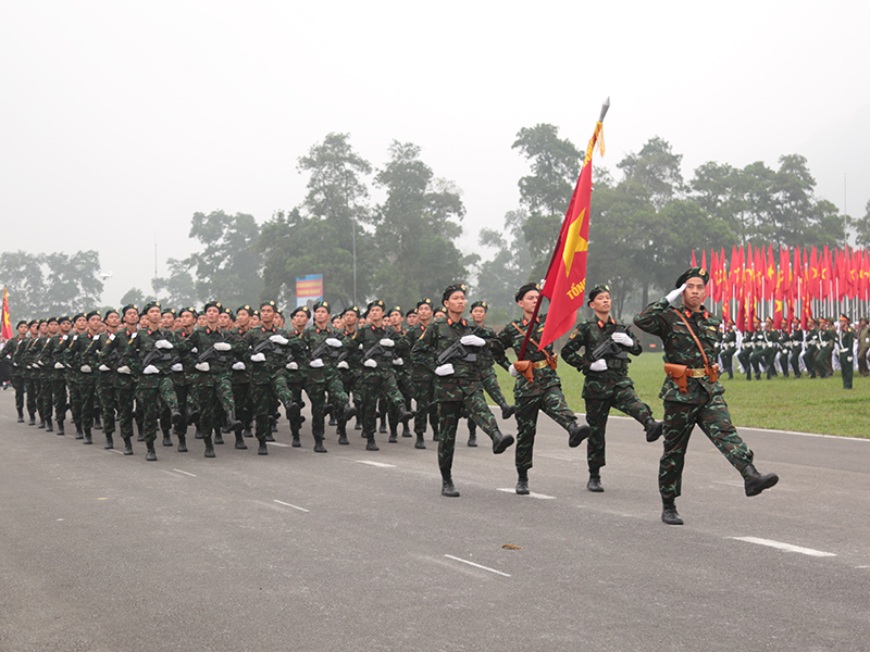 Hợp luyện các lực lượng vũ trang tham gia diễu binh, diễu hành kỷ niệm 70 năm Chiến thắng Điện Biên Phủ