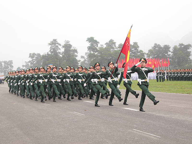 Hợp luyện các lực lượng vũ trang tham gia diễu binh, diễu hành kỷ niệm 70 năm Chiến thắng Điện Biên Phủ