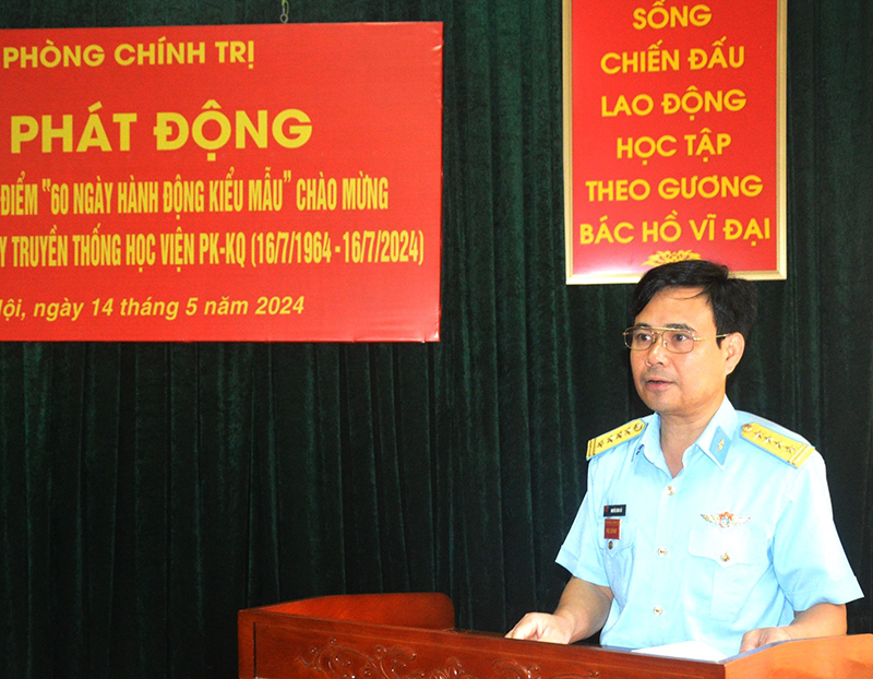 Các cơ quan, khoa, đơn vị trong Học viện Phòng không - Không quân phát động thi đua cao điểm chào mừng kỷ niệm 60 năm Ngày truyền thống Học viện