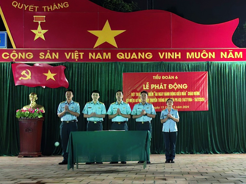 Các cơ quan, khoa, đơn vị trong Học viện Phòng không - Không quân phát động thi đua cao điểm chào mừng kỷ niệm 60 năm Ngày truyền thống Học viện