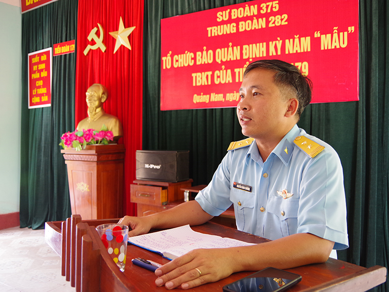 Sư đoàn 375 tổ chức định kỳ năm mẫu vũ khí trang bị kỹ thuật