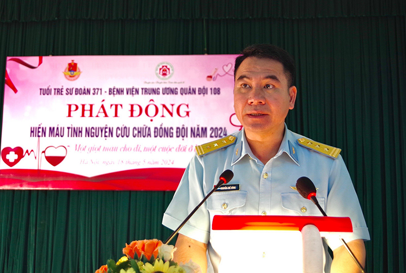 Tuổi trẻ Sư đoàn 371 tham gia hiến máu tình nguyện