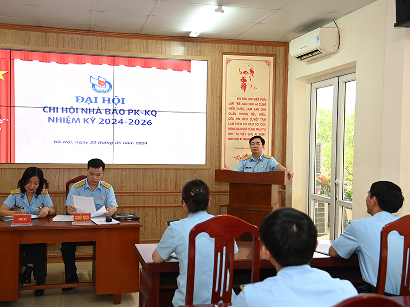 Chi hội Nhà báo Phòng không - Không quân tổ chức Đại hội nhiệm kỳ 2024 - 2026