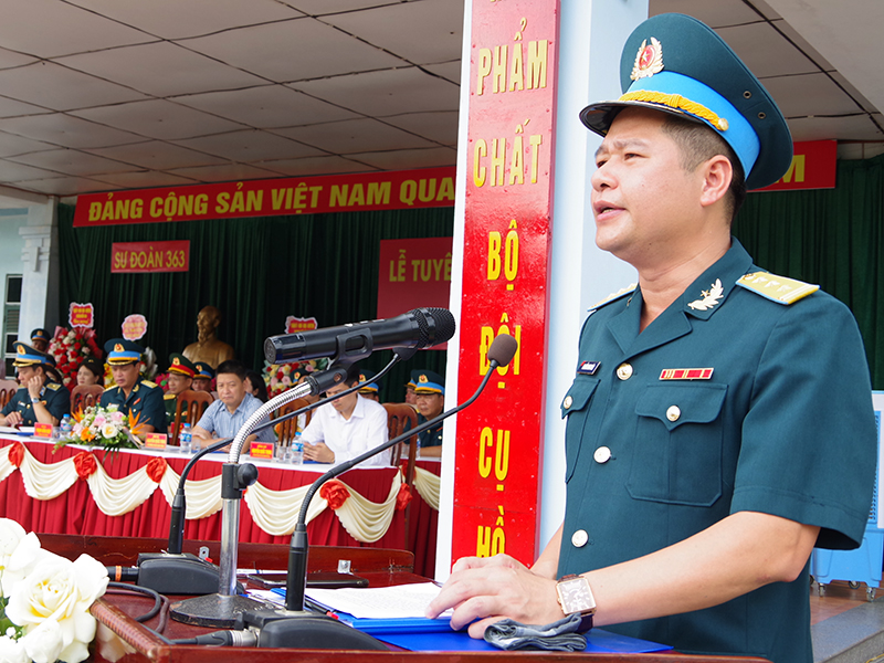 Các đơn vị trong Quân chủng Phòng không - Không quân tổ chức Lễ tuyên thệ chiến sĩ mới năm 2024