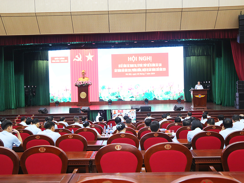 Quân chủng PK-KQ sơ kết công tác Thanh tra, Tư pháp, Pháp chế và công tác 1389 sáu tháng đầu năm 2024; phương hướng, nhiệm vụ sáu tháng cuối năm 2024