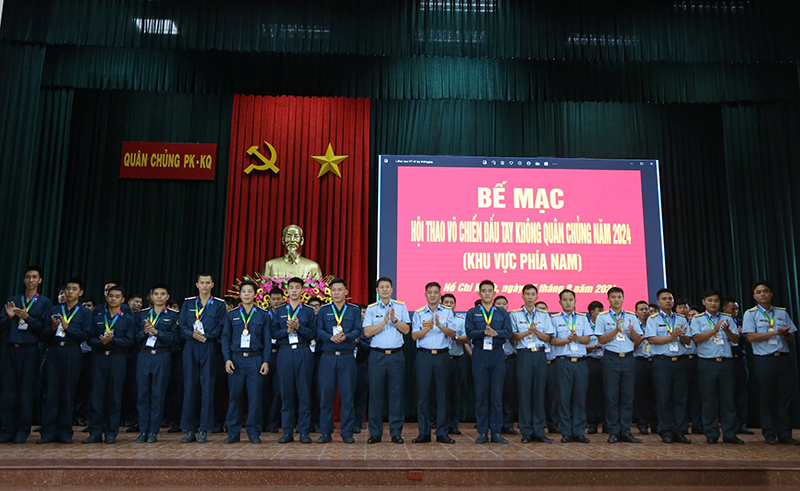 Quân chủng Phòng không - Không quân bế mạc Hội thao Võ chiến đấu tay không năm 2024, khu vực phía Nam