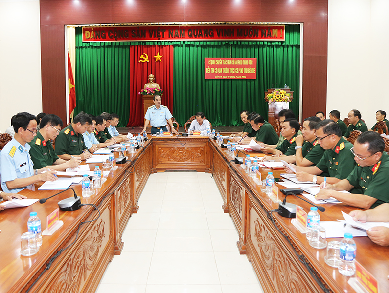 Cơ quan chuyên trách Ban Chỉ đạo Phòng không nhân dân Trung ương kiểm tra Cơ quan thường trực Ban Chỉ đạo Phòng không nhân dân tỉnh Tiền Giang và tỉnh Bến Tre